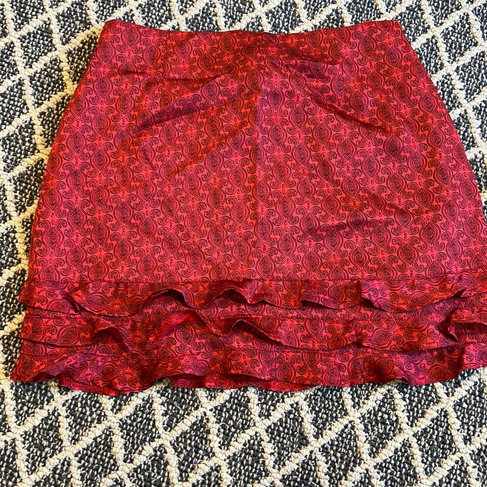 Red and black skirt